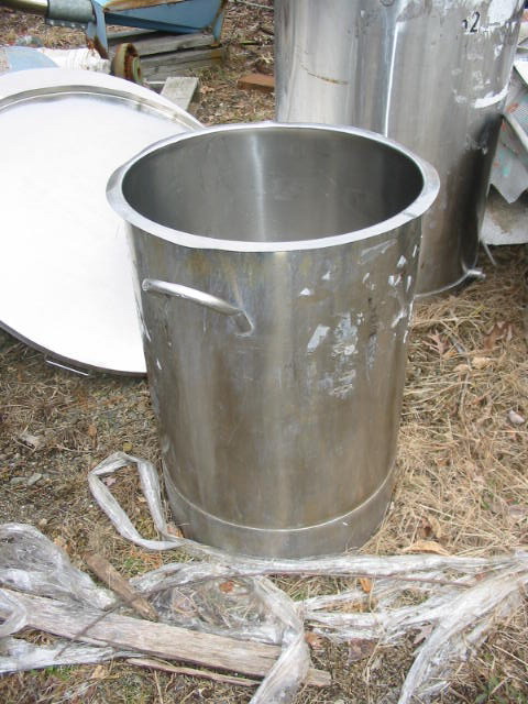 20 Gallon Vertical, Sanitary Open Top Stainless Steel Tank