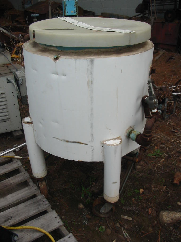 50 Gallon Pfaudler Vertical Jacketed Tank, Glasslined